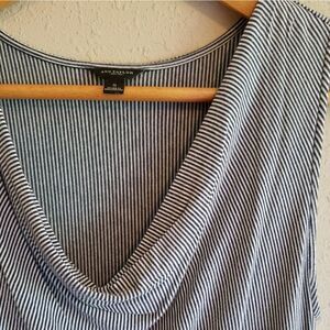 Ann Taylor Navy Striped Top